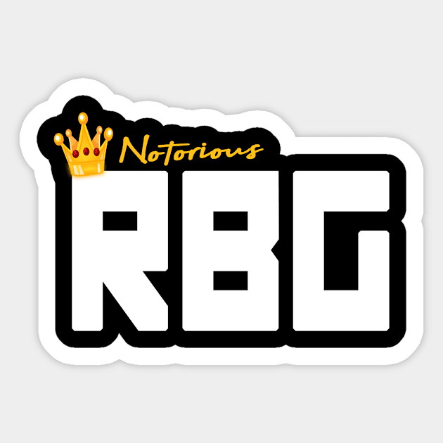 Nototious RBG, Vintage RBG Design, Feminist Power, RBG Sticker by Jakavonis